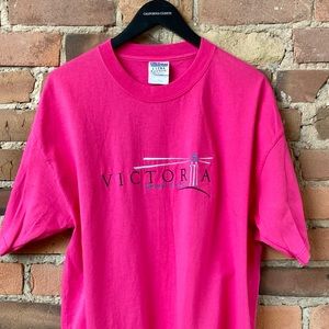 NWOT Unisex Victoria BC 🇨🇦 100% Cotton Short Sleeve Pink T-Shirt.  Size:XL